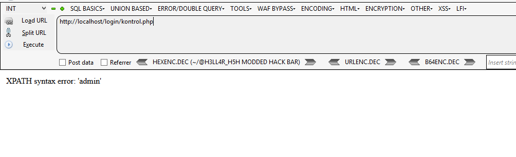 Database adı sonucu